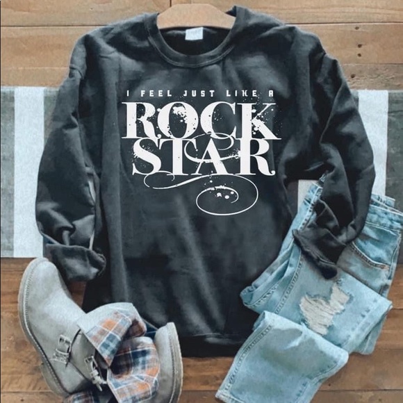 Feel like a Rock Star Sweat Shirt - Picture 1 of 2
